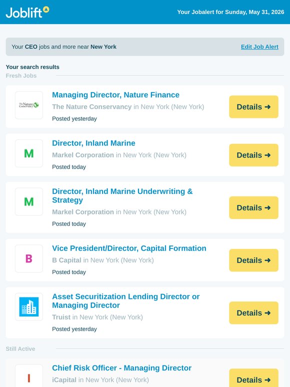 The Nature Conservancy is hiring Managing Director, Nature Finance in New York