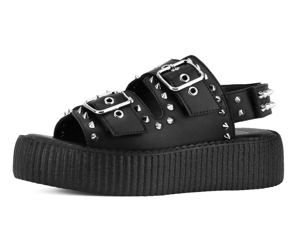 Image of Black TUKskin Studded Viva Mondo Sandal