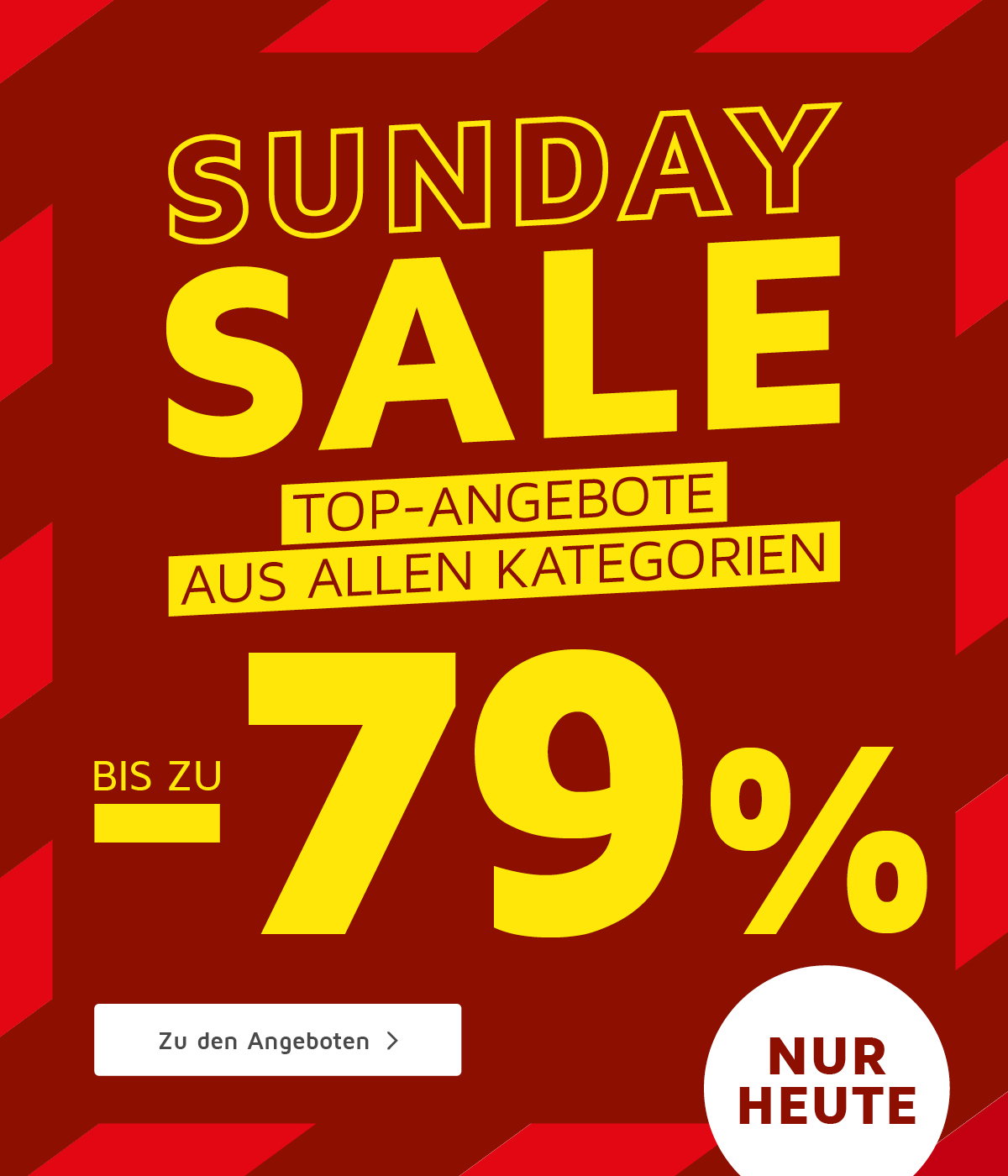 Sunday Sale bis zu 79% reduziert