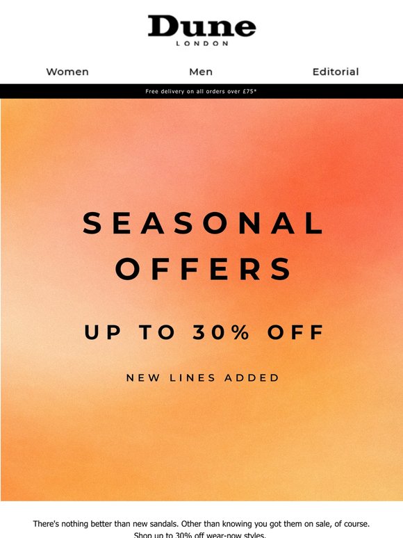 NEW LINES ADDED | Up to 30% off