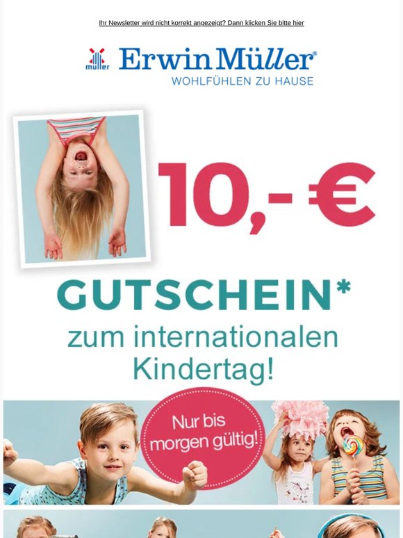 10 €-Gutschein zum Internationalen Kindertag!