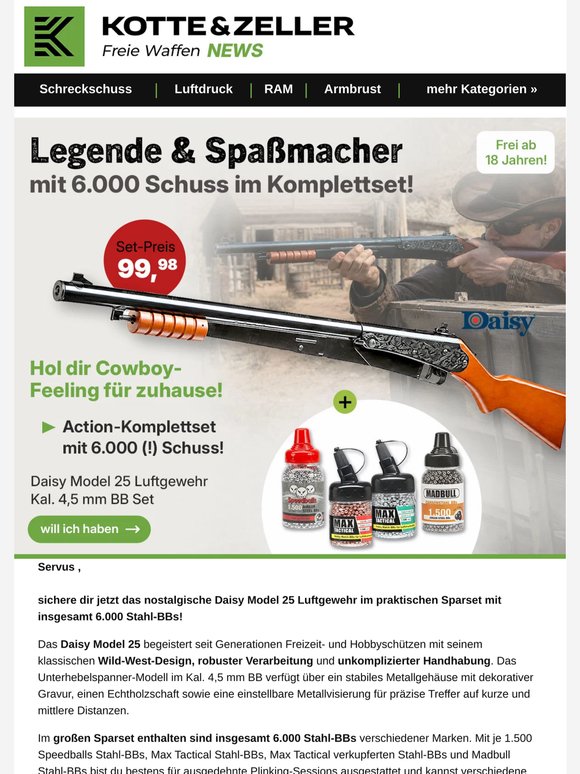 Daisy 25: Nostalgie trifft auf 6.000 Stahl-BBs