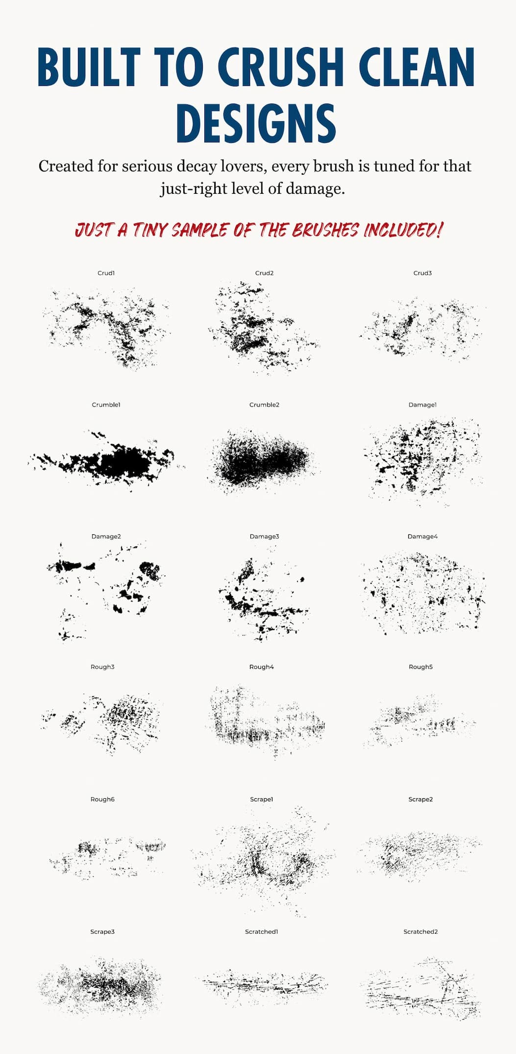 Beautiful Decay Sample Brushes