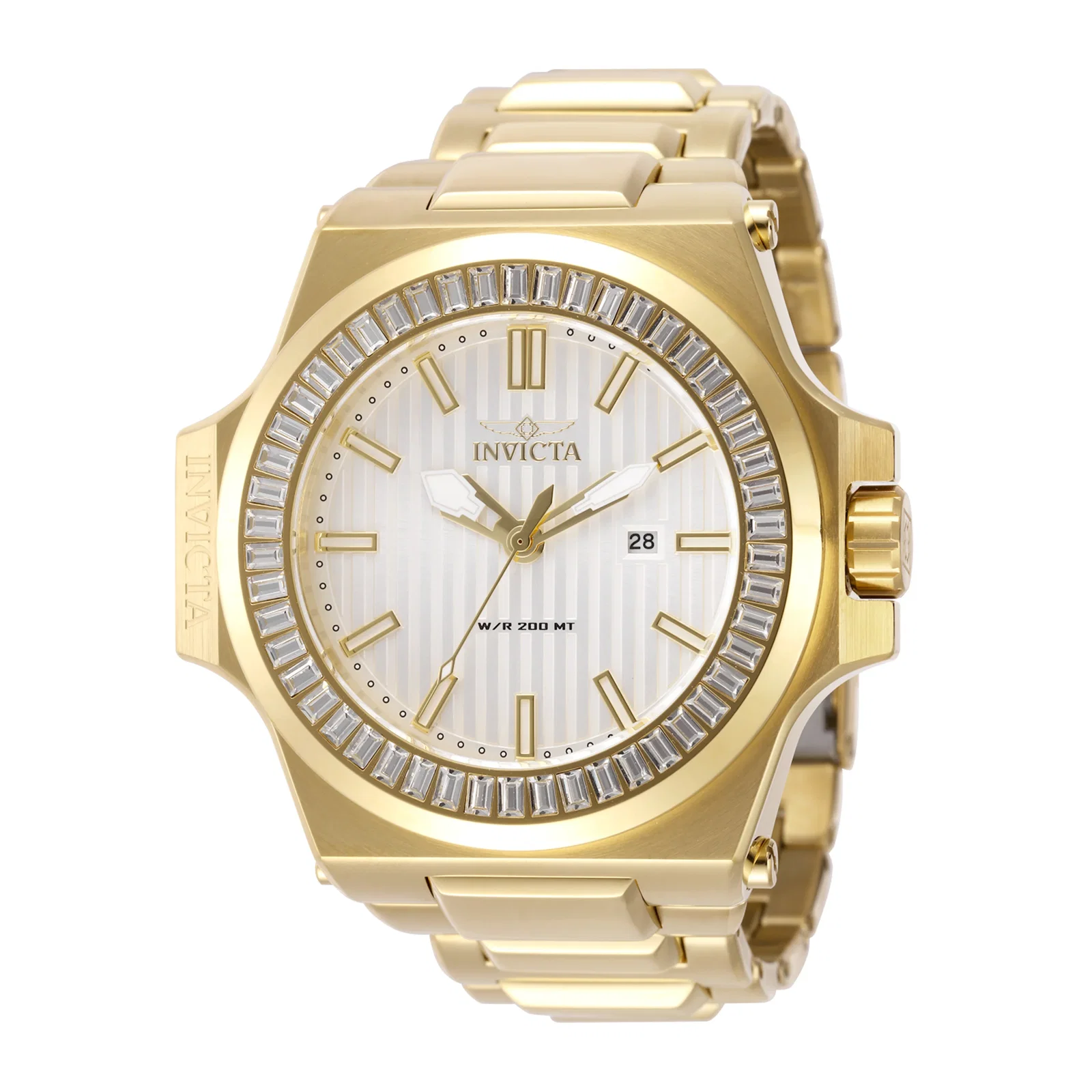 Image of Invicta Men's 58mm Akula Quartz Crystal Accented Goldtone Bracelet Watch