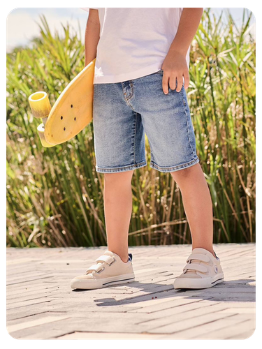 Jungen Jeansbermudas, Bundweite verstellbar - blue stone