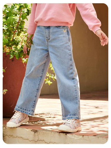 Mädchen Flare-Jeans - bleached