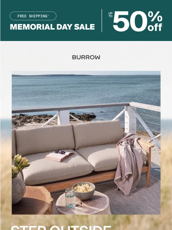 Up to 50% off. Take it outside