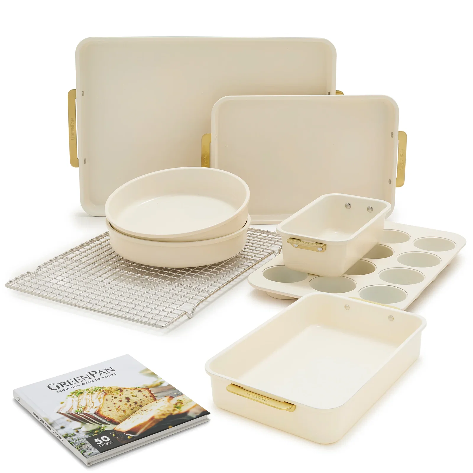 Image of Reserve Bakeware 8-Piece Set | Cream
