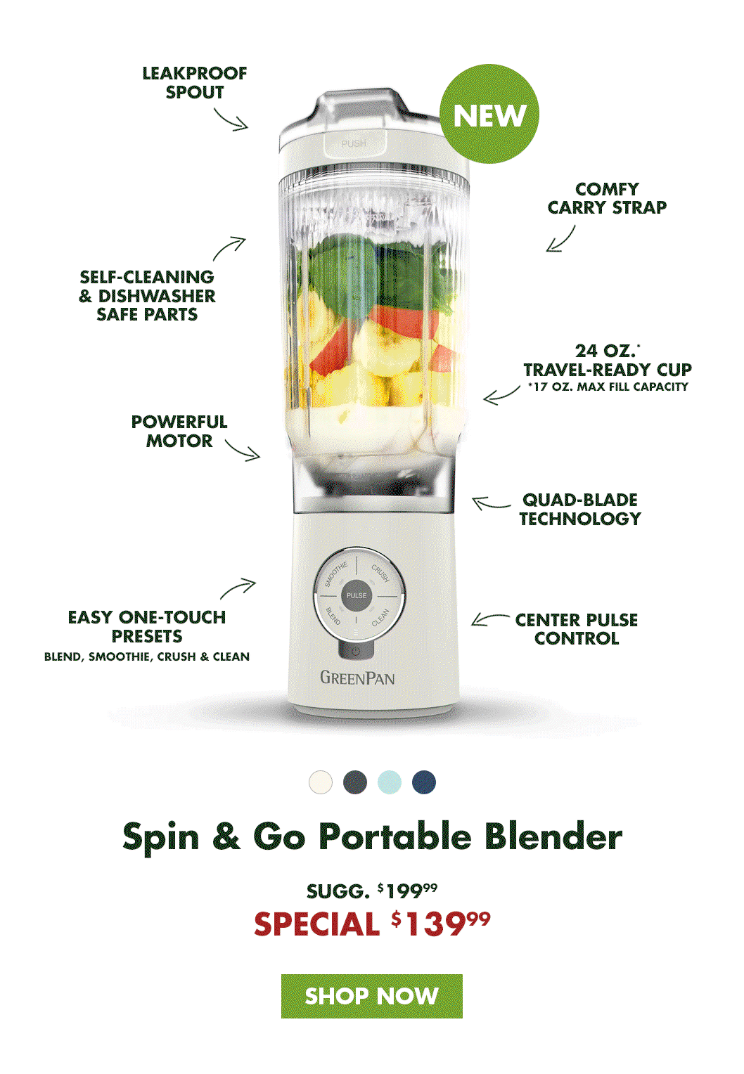 Spin & Go Portable Blender