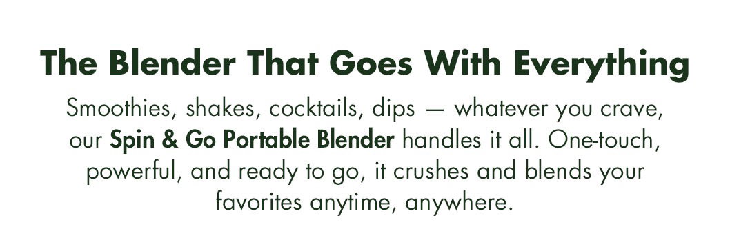 The Blender That Goes with Everything