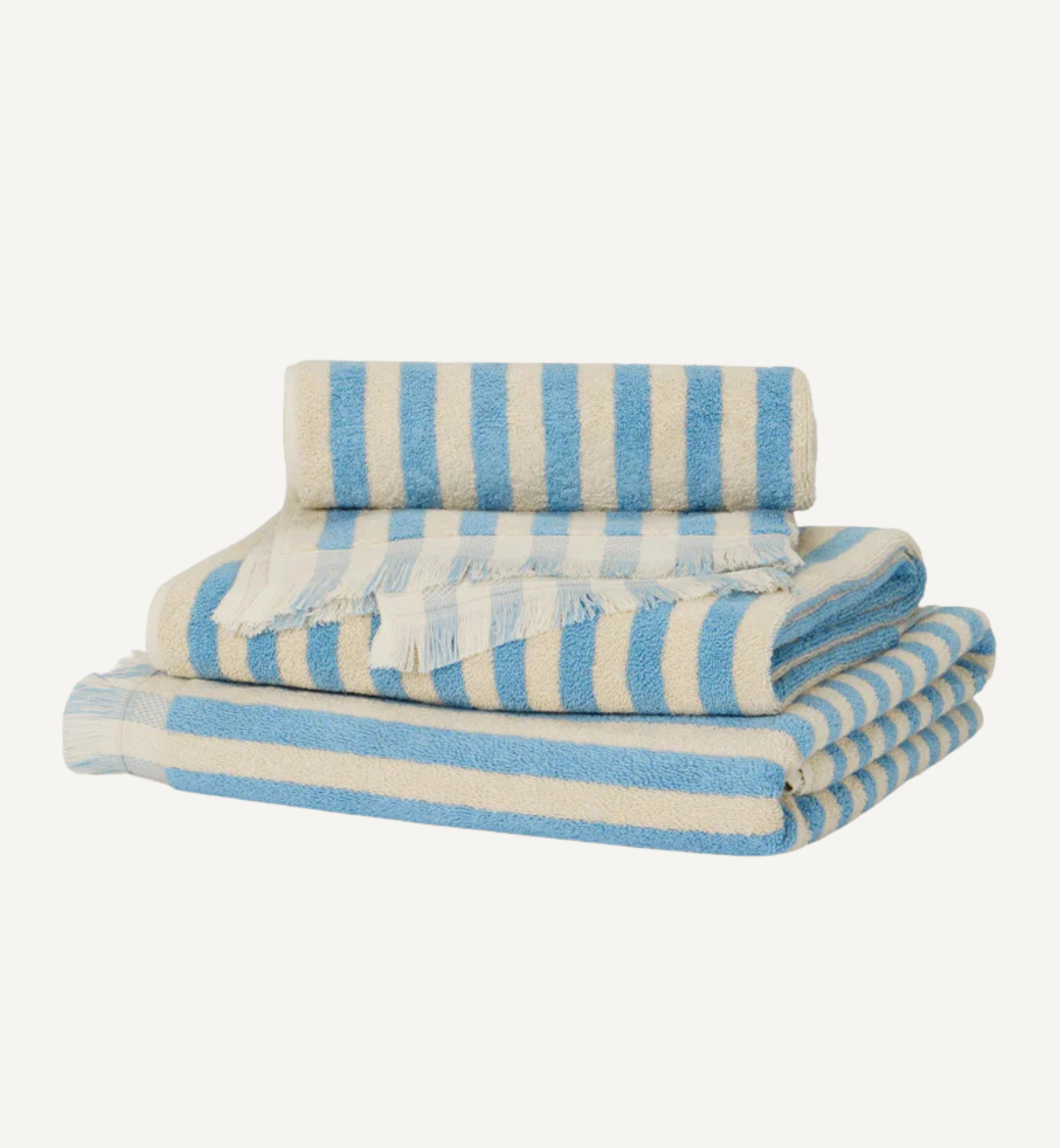 Coastal Blue Pembroke Stripe Cotton Towels