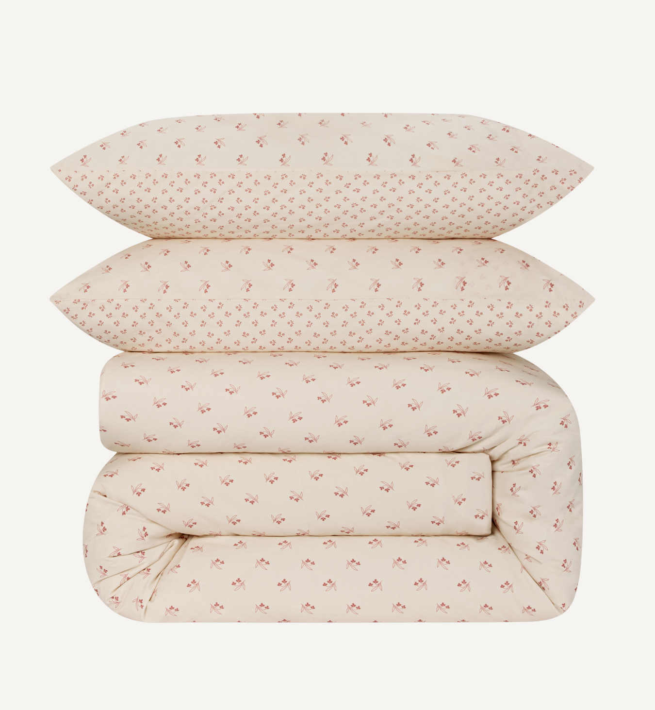 Dusty Pink Martha Floral Cotton Duvet Cover
