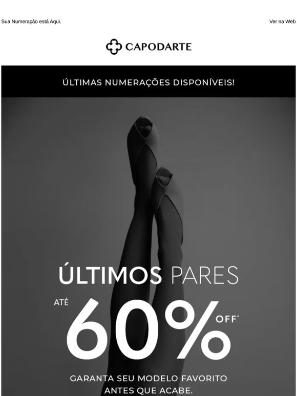 Últimos Pares até 60% OFF