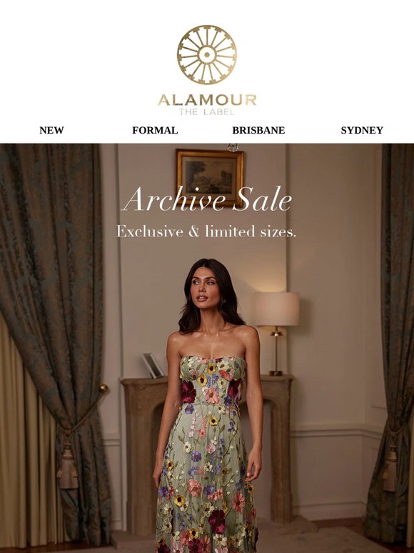 Archive Evening Sale Selling Fast.