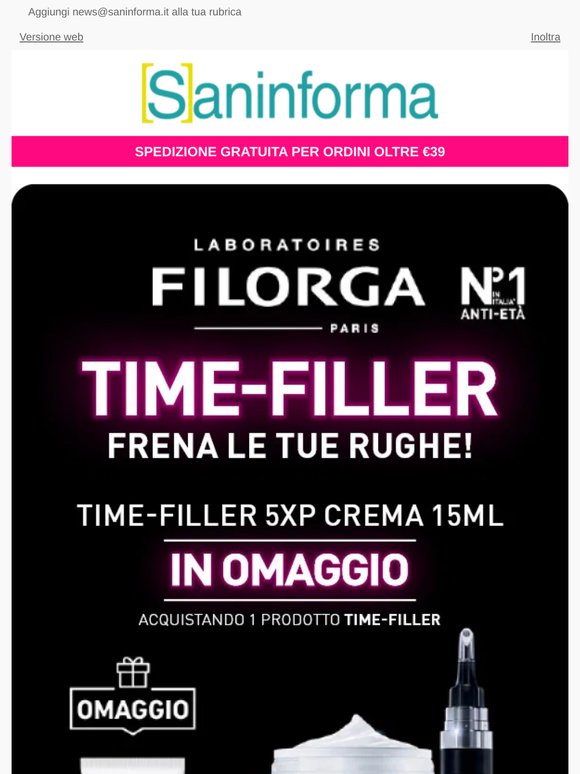 Sunday: it's Time... Filler! Filorga Regalo esclusivo + Extra 48 ore ⏳