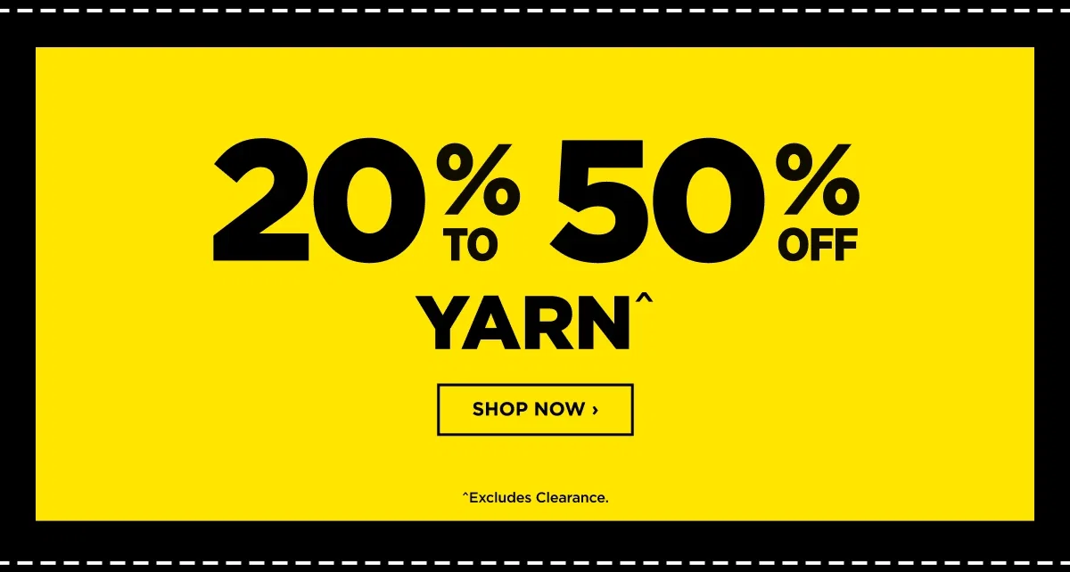 20% to 50% Off Yarn