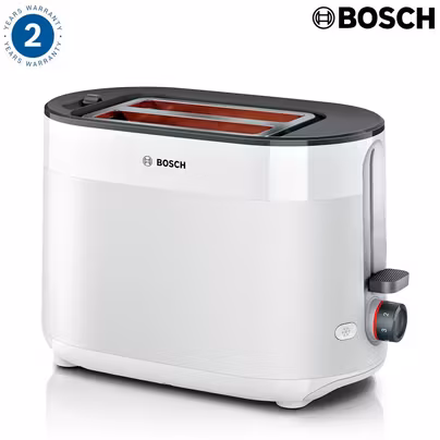 Bosch MyMoment Toaster, White + 2 Year Guarantee / MyMome...