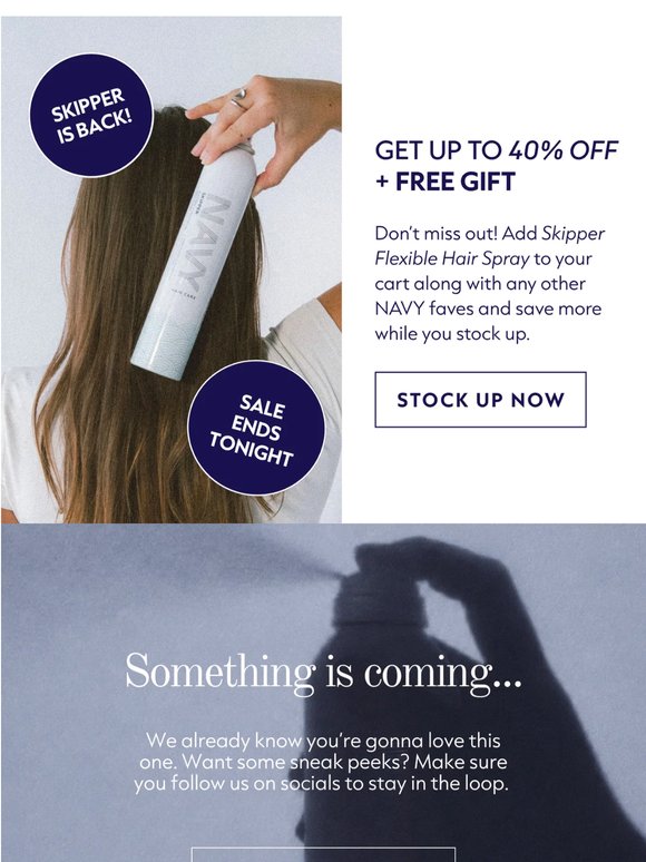 Skipper Hair Spray is drop is almost out! Only a few left!