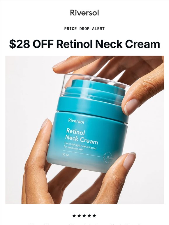 $28 off the cream made for neck lines