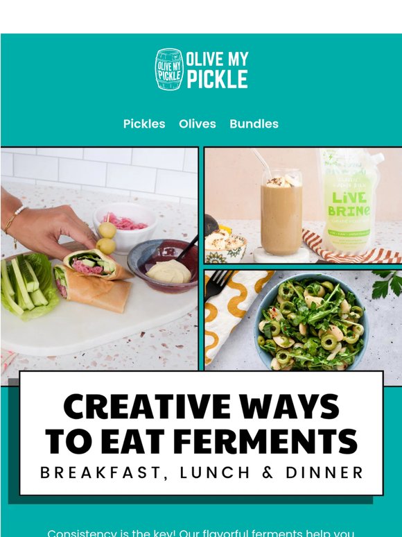 Fun ways to eat ferments 🥒🫒