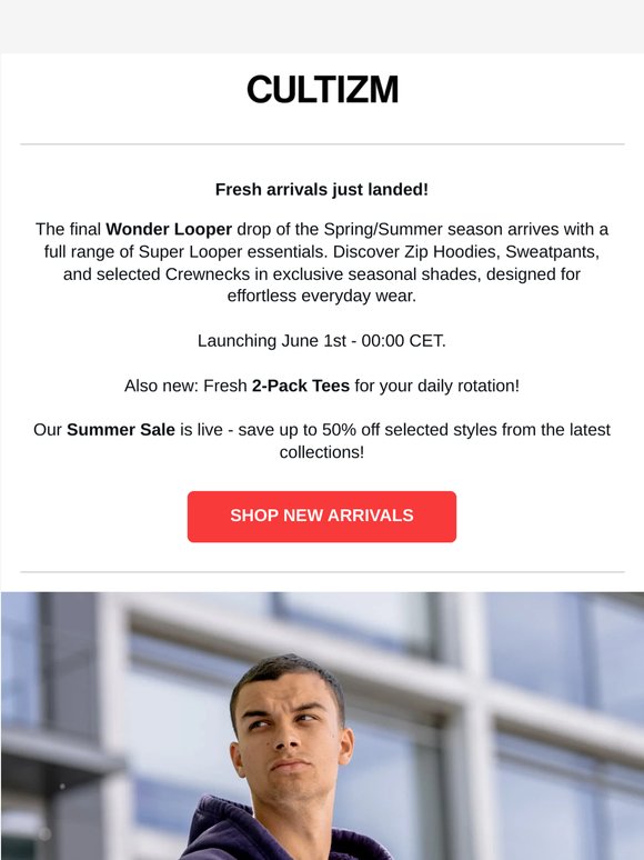 New Arrivals: Wonder Looper, 2-pack Tees, Summer Sale & more!