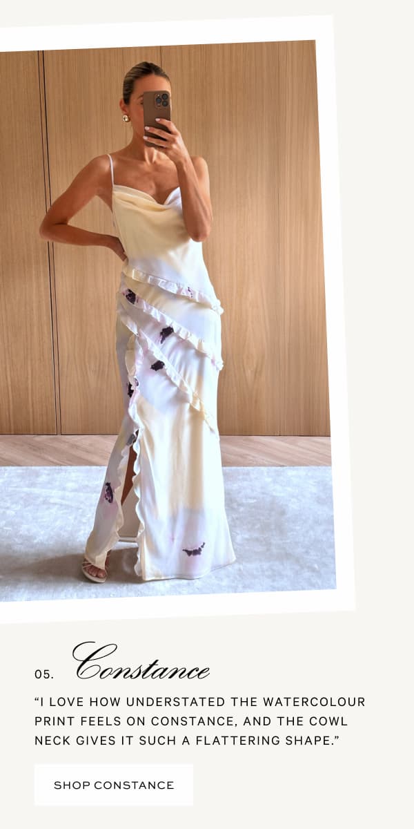 Constance Ruffle Maxi Dress - Watercolour Poppy