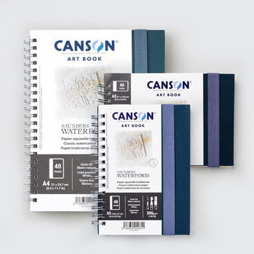 Canson Artbook Wirebound Saunders Waterford Watercolour 300gsm Cold Pressed (NOT) 20 Sheets