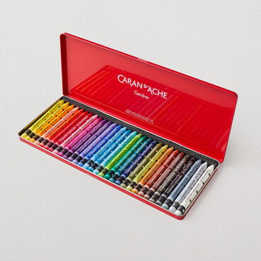 Caran D'ache Neocolor II Aquarelle Water-Soluble Wax Pastel Tin Assorted Colours Set of 30