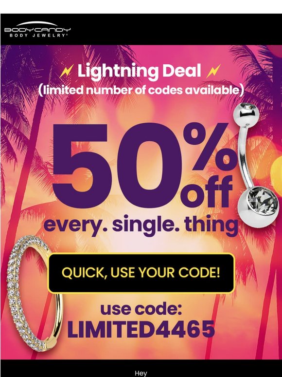 50% Off Everything [regular AND sale items]