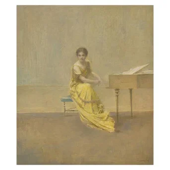 Thomas Wilmer Dewing (American, 1851-1938) The Music Lesson, 1921