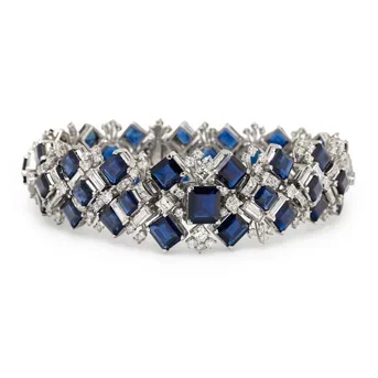Oscar Heyman, Sapphire and Diamond Bracelet