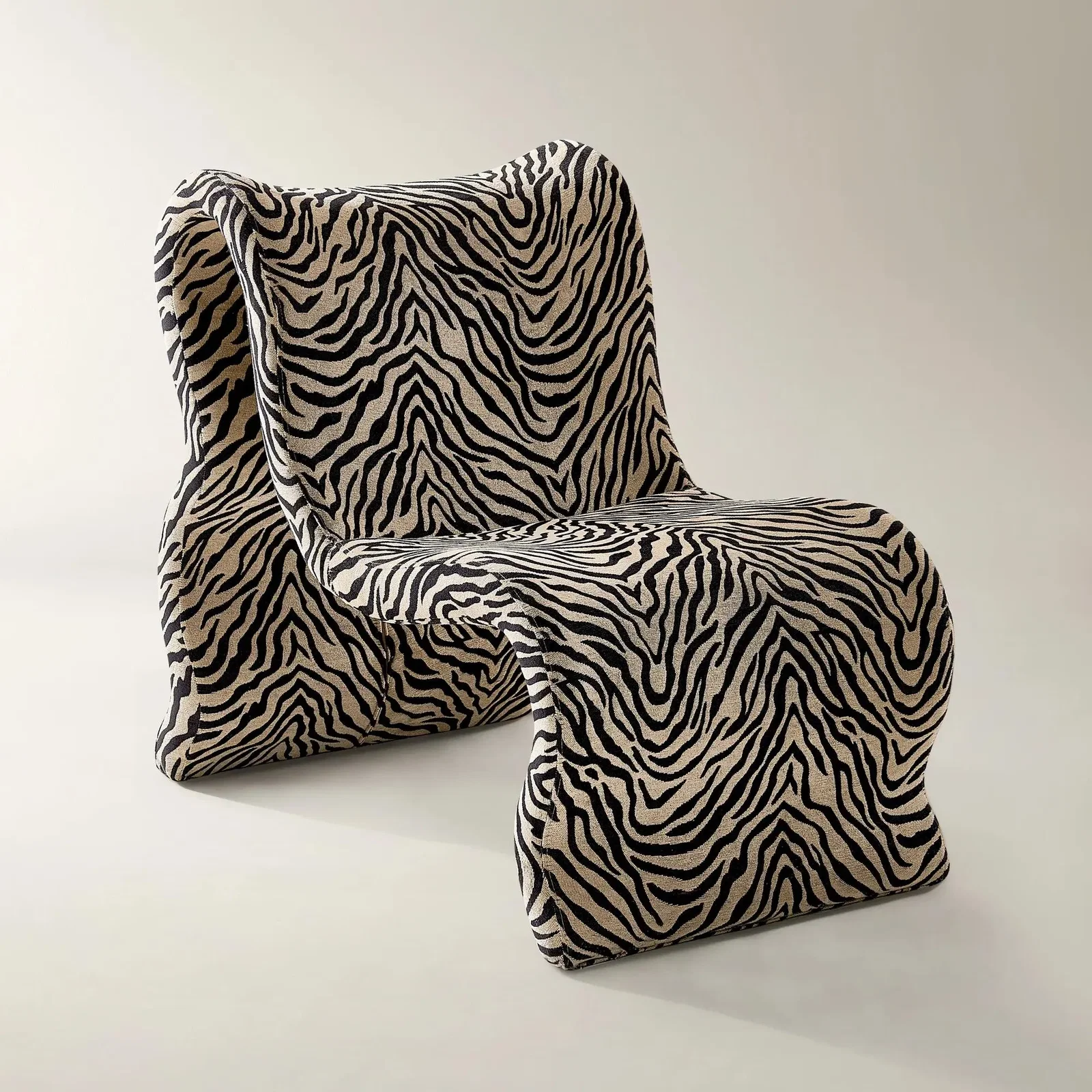 Image of Romy Performance Chenille Accent Chair - Zebra 