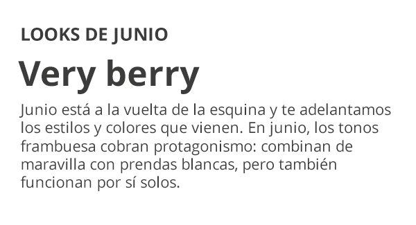 Looks de junio: Very berry