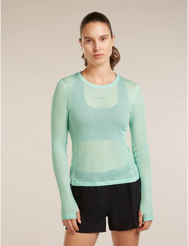 Women's Merino Blend 75 Cool-Lite™ Featherlight™ Long Sleeve Crewe - Mint / S