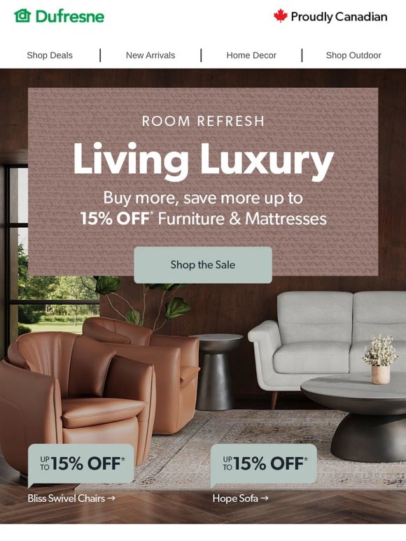 🪉 Living Room Luxury | Up to 15% OFF*