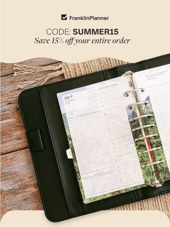 Save 15% On ALL Planners!