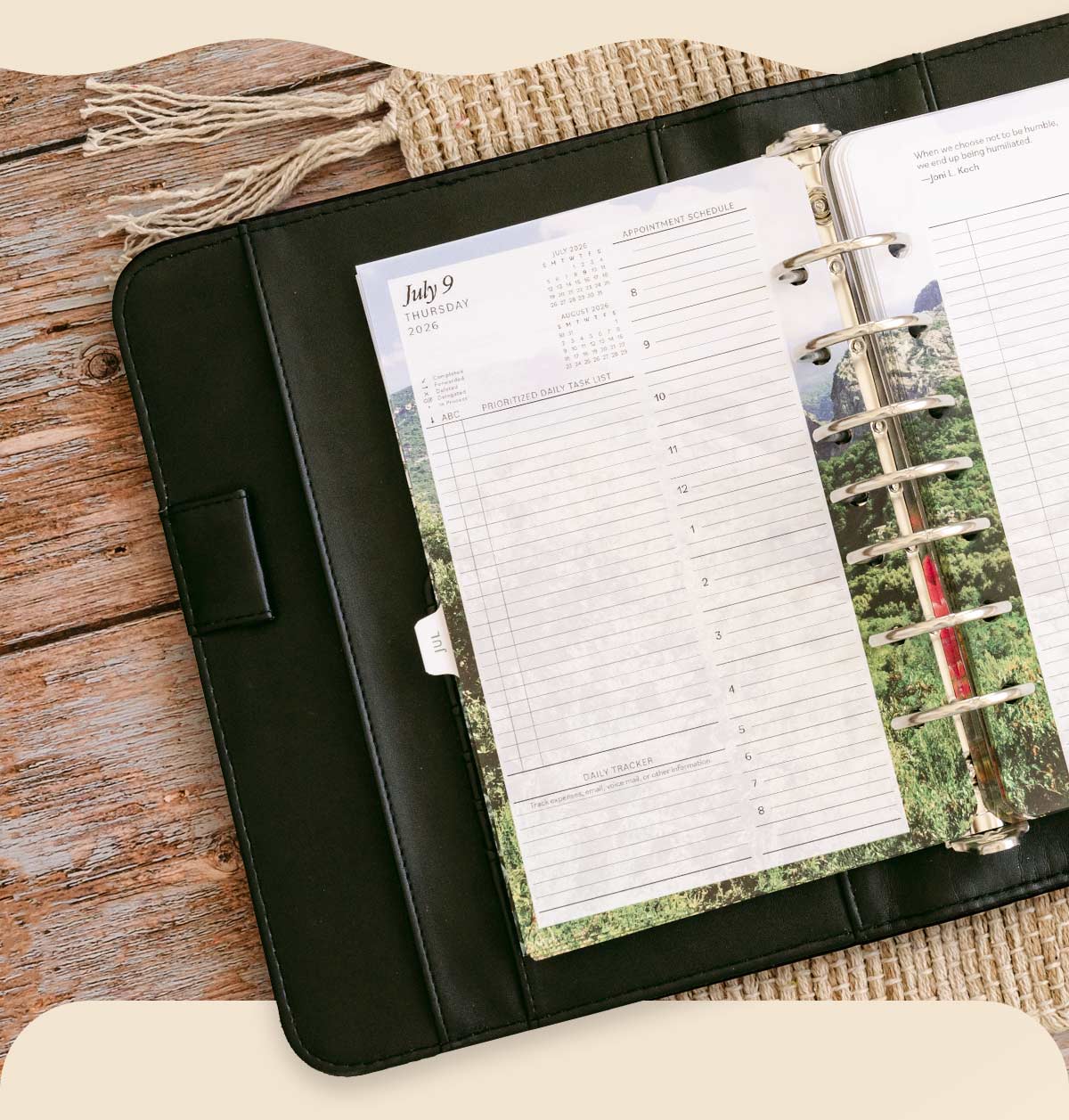 Seasons Two Page Per Day Ring-bound Planner.