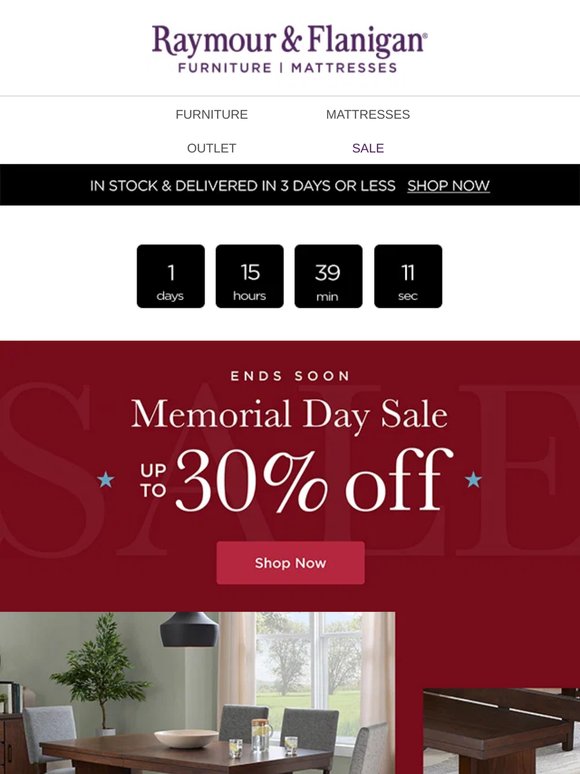 Savings up to 30% disappear in 3, 2, 1...