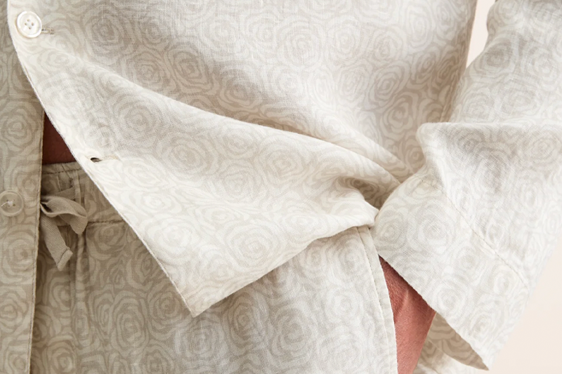 Men's Linen Pyjamas in Rose Sand