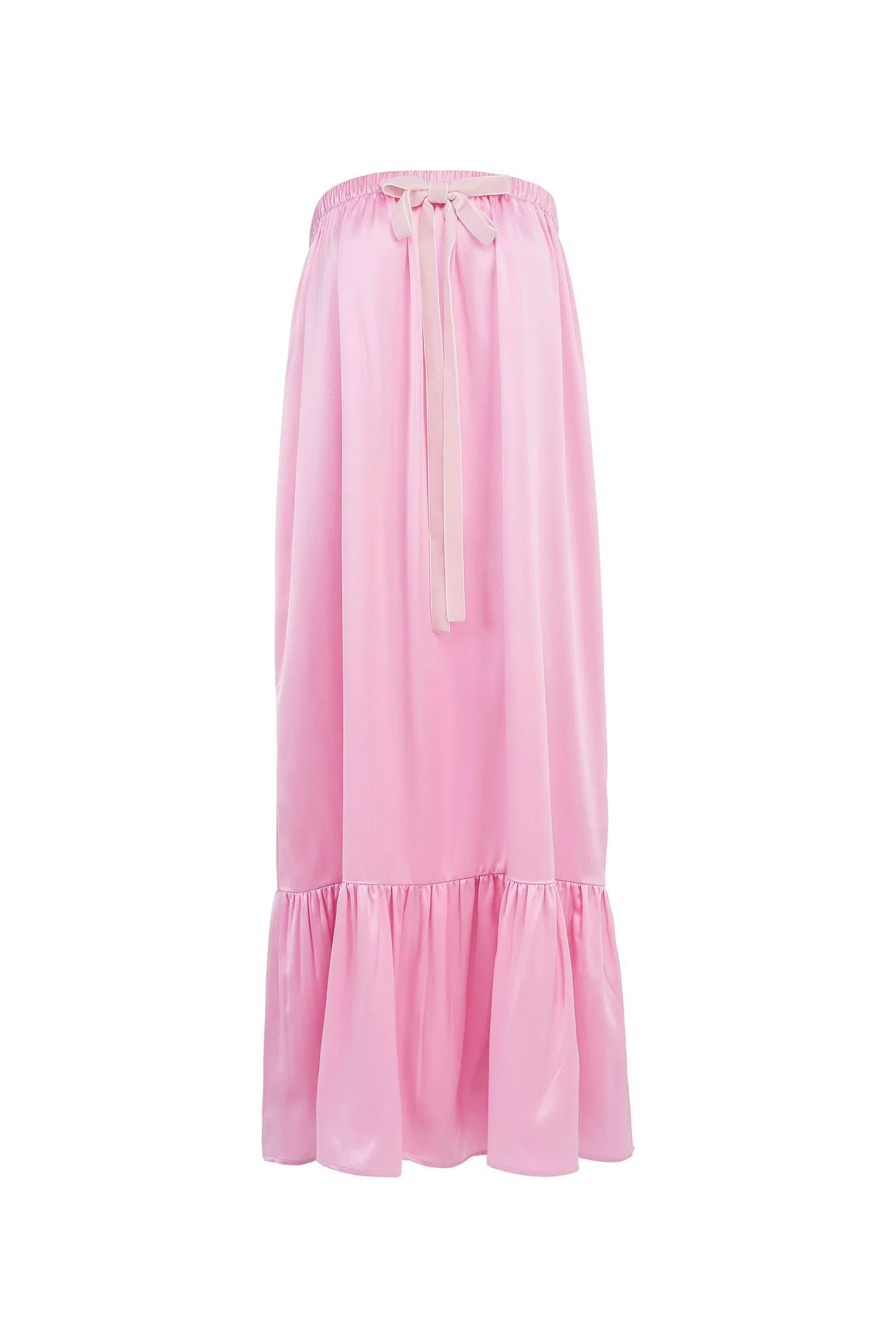 My Party 22 Momme Silk Strapless Bow Dress