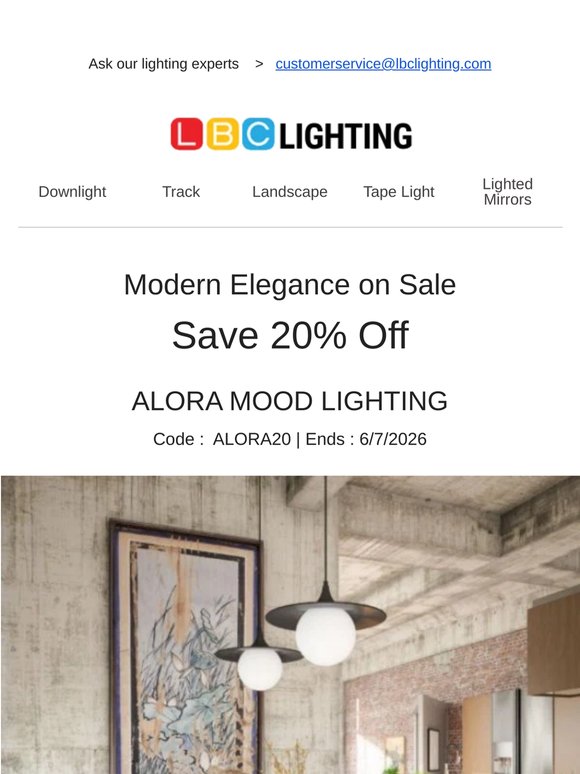 20% Off Alora Mood Lighting – Modern Style, Limited-Time Savings