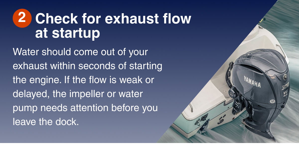 Check for exhaust flow at startup