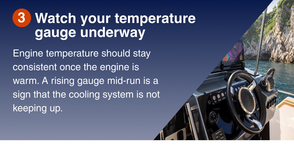 Watch your temperature gauge underway