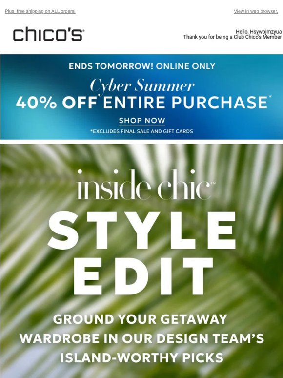 Paradise, found: 40% OFF island-worthy picks 🌴