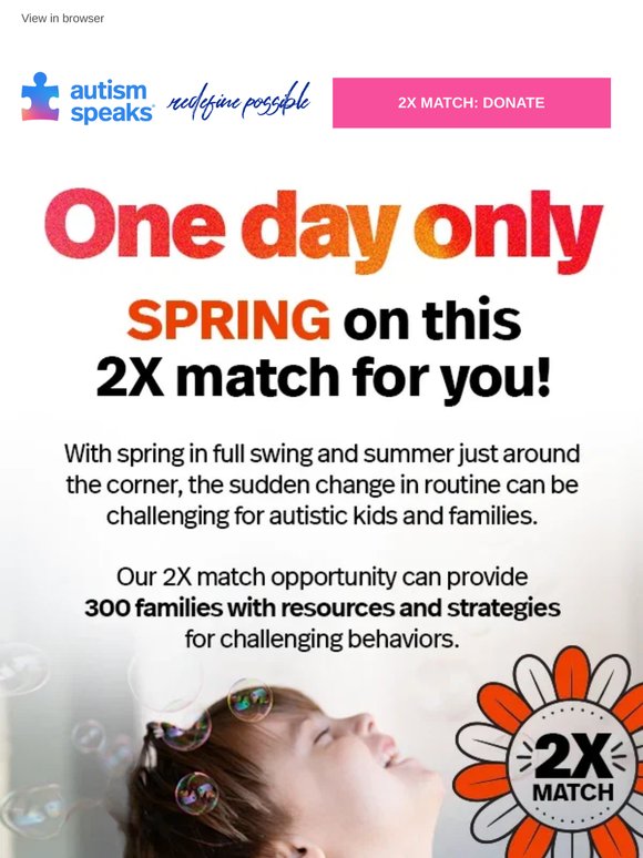 Today only: every gift DOUBLED