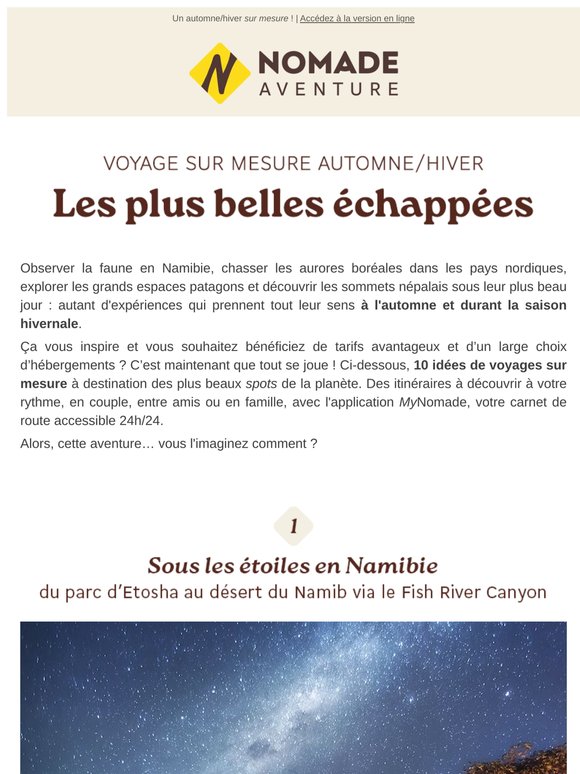 Créez dès maintenant votre voyage de rêve... 🧭