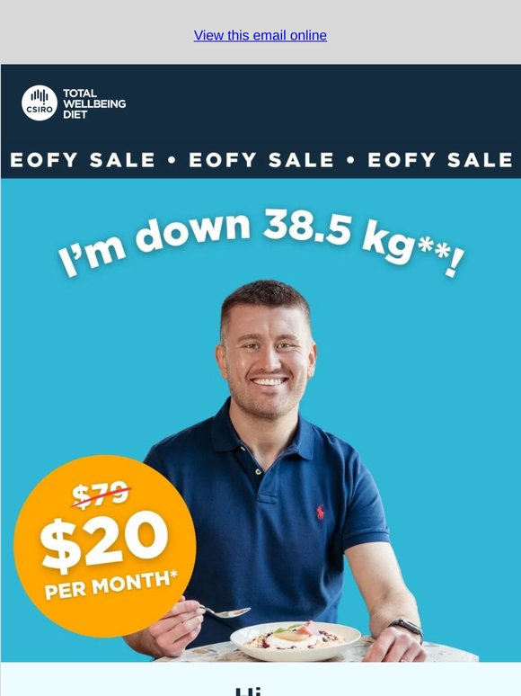“The CSIRO Total Wellbeing Diet really works!” 💪