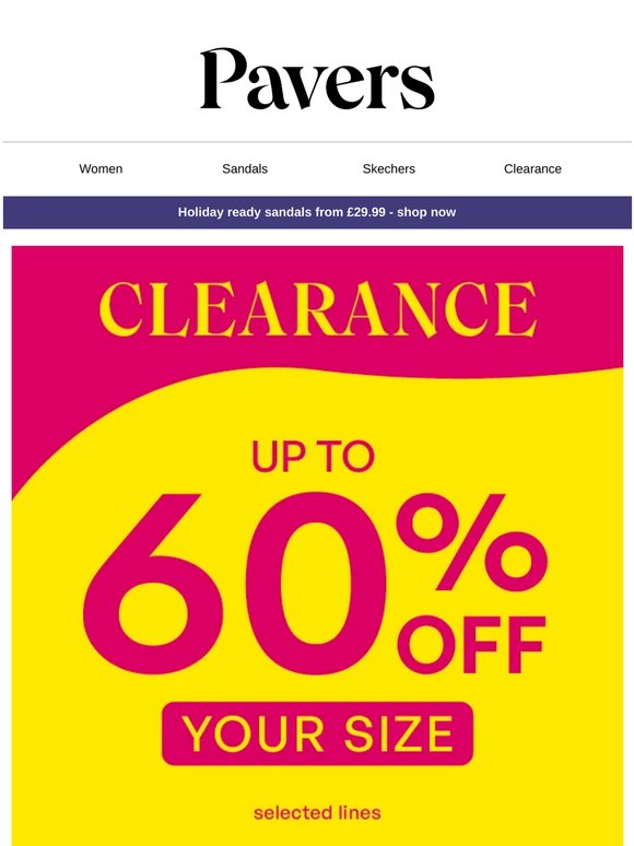 Clearance picks in your size – shop now