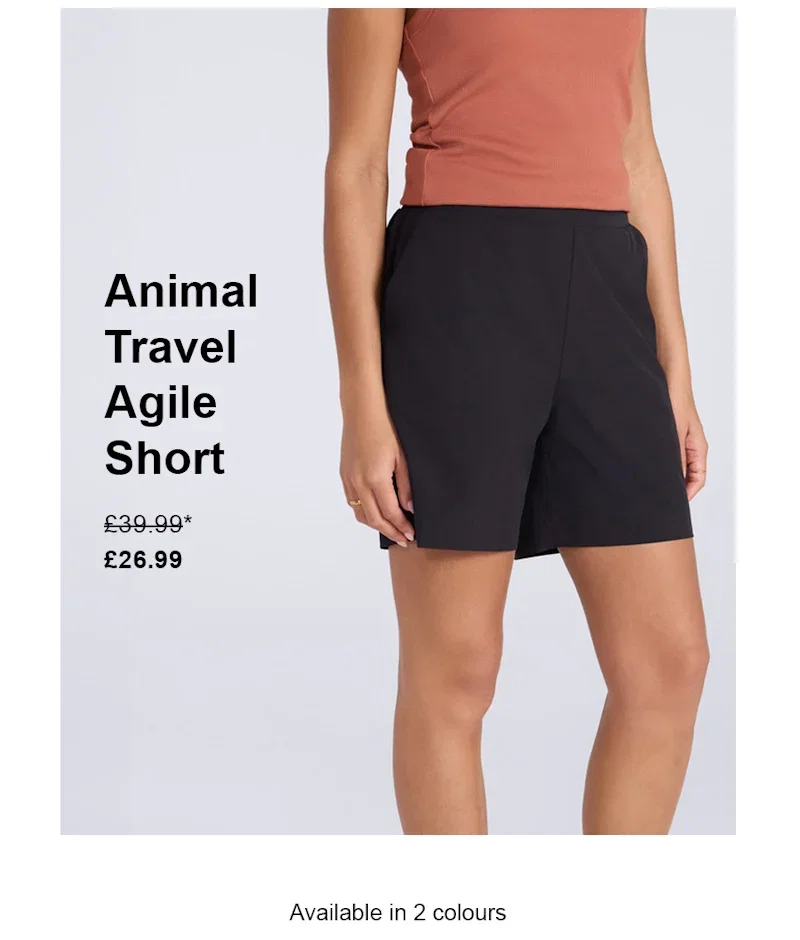 Animal Womens Travel Agile Short