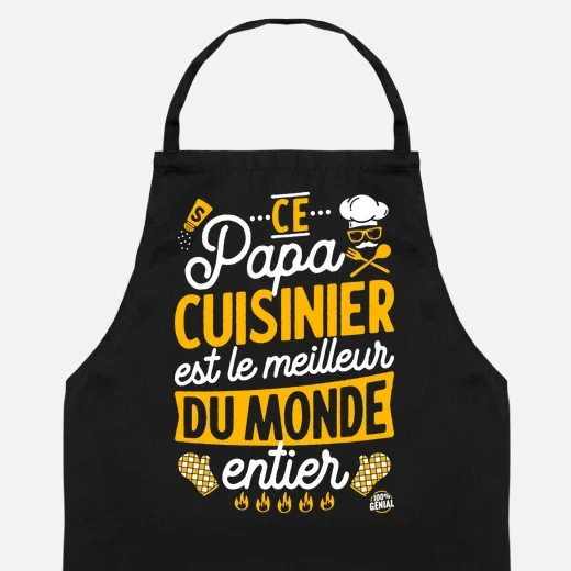 Tablier papa cuisinier est le meilleur du monde entier cadeau pour la fete des peres | tostadora